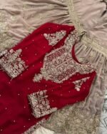 Embroidered & Stone Work 3-Piece Formal Dress Set - Image 3