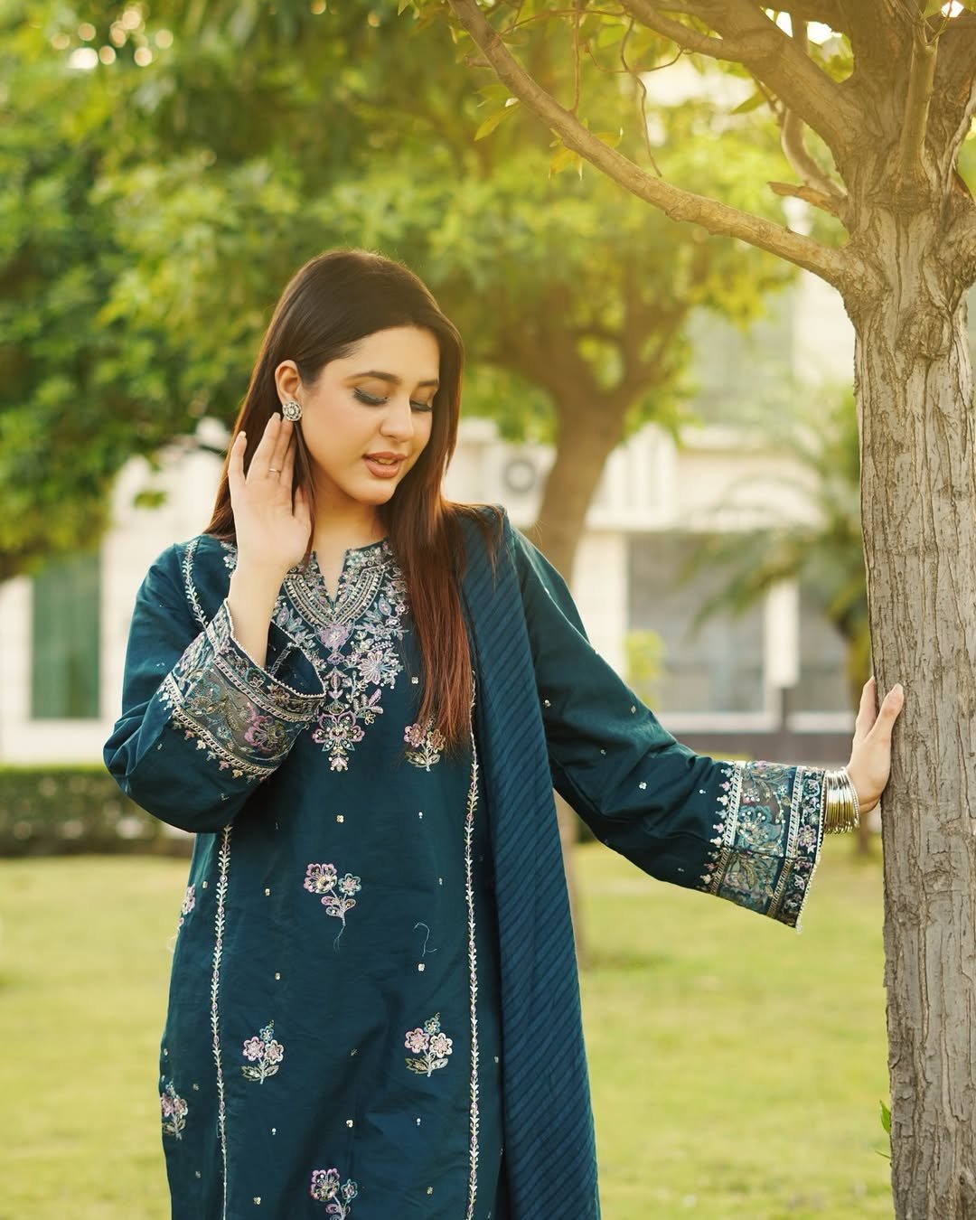 WhatsApp-Image-2025-07-15-at-03.18.59-2-1.jpeg Embroidered Soft Cotton 3-Piece Suit-deep teal or dark turquoise - Image 1