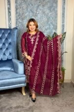 Exclusive White Giold Indian Georget Whith Embrodary Work+Sequince Work - Image 3