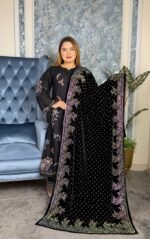 Royal Singapore Velvet Fabric Shawl Big Deg - Image 4