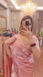 Indian Imported Jimichoo Designer Saree – Pink